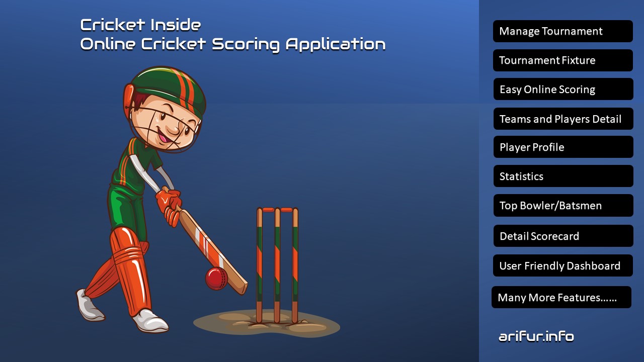 Online Cricket Scoring Application